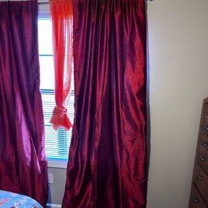 DuPont Silk Curtains. 2 self lined panels.